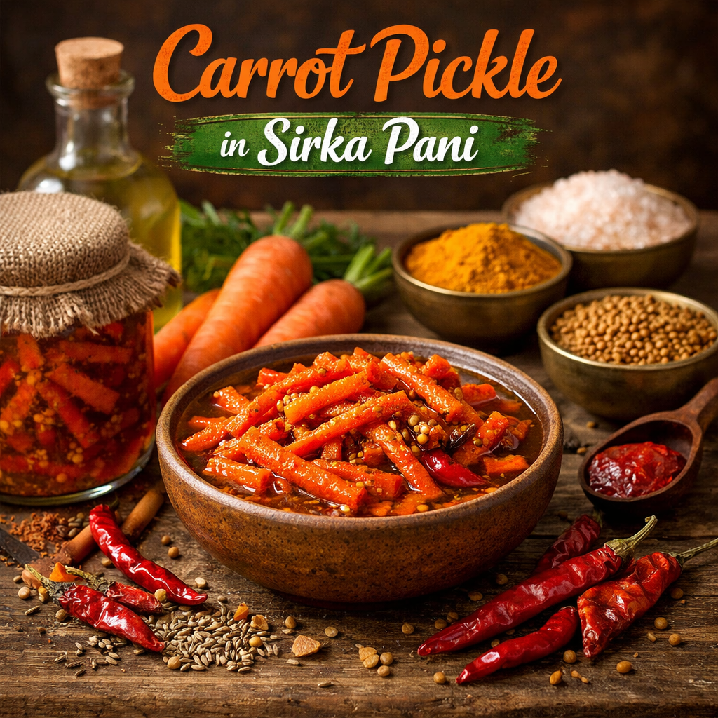 Carrot Sirka Pani Pickle | 950 G | Free Delivery