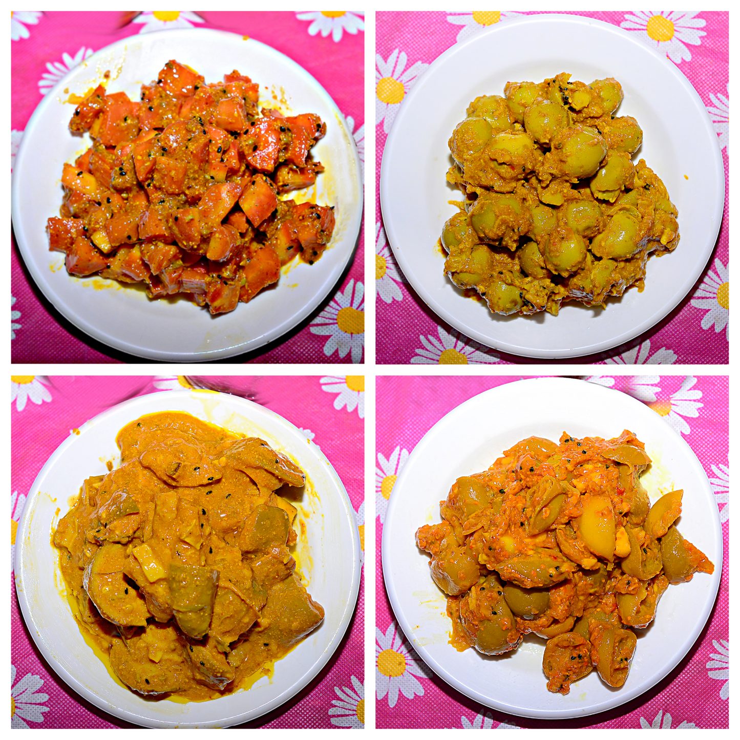 Pack of 4 ~ Lasoora pickle ~ Mango oil pickle ~ Carrot pickle ~ Lemon pickle ~ 4 boxes ~ 4 KG ~ Buy more save more