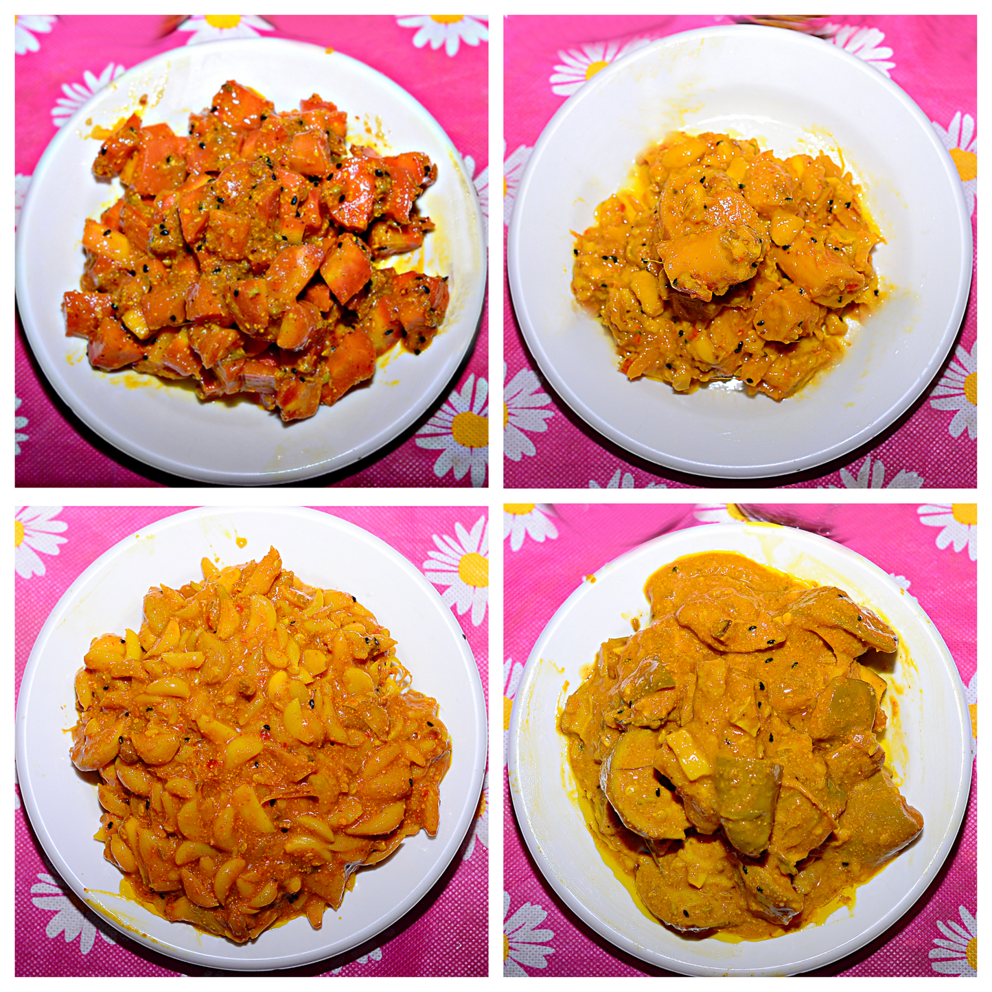 Super 4 ~ Carrot pickle ~ Mango oil pickle ~ Lotus root pickle ~ Garlic pickle