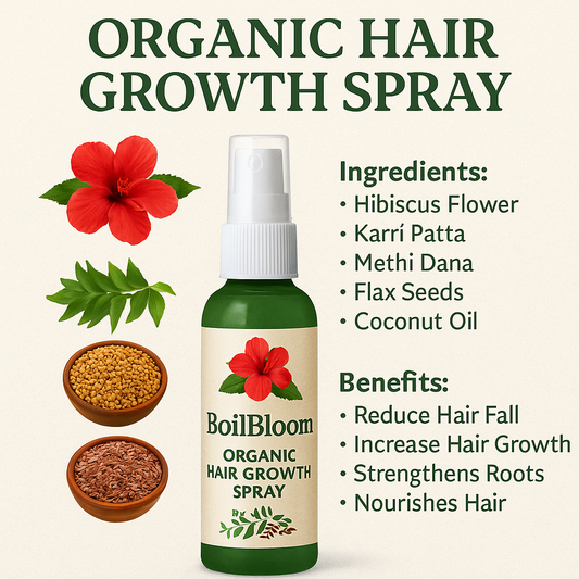 Boil Bloom Organic Hair Growth Spray – Faster, Healthier, Thicker Hair