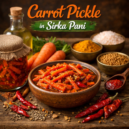 Carrot Sirka Pani Pickle | 950 G | Free Delivery