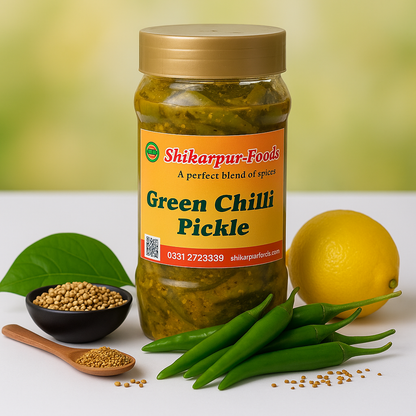 (OLIVE OIL) Green Chilli Pickle | 850 G