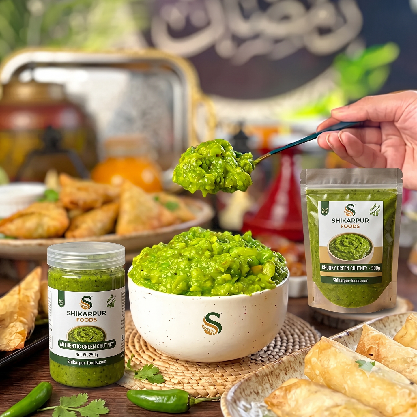 Green Chutney (Olive Oil)
