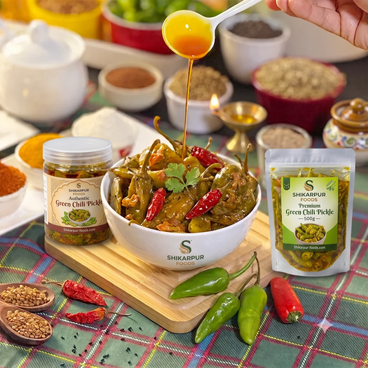 (OLIVE OIL) Green Chilli Pickle | 850 G