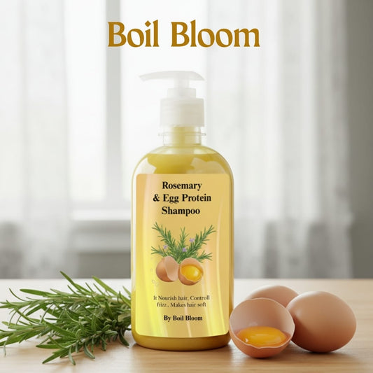 Boil Bloom Rosemary & Egg Protein Shampoo – Nourishing Anti-Frizz Care