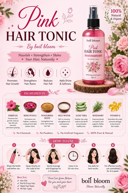 Boil Bloom Organic Hair Growth Spray – Faster, Healthier, Thicker Hair