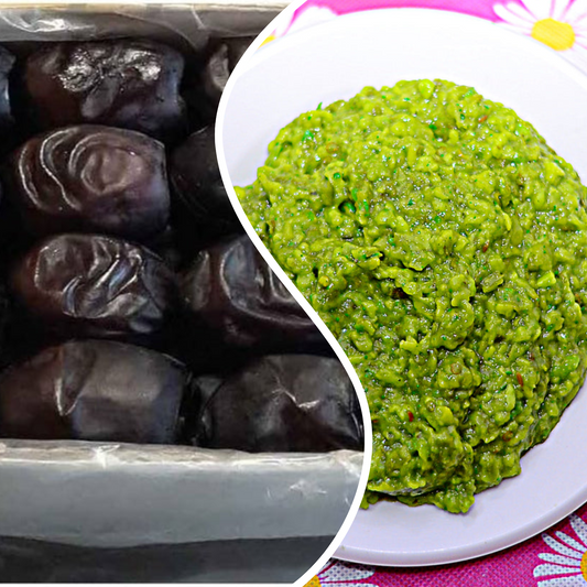 Ramadan Combo - 1 KG Irani Mazafati Dates + 1 KG Green chutney